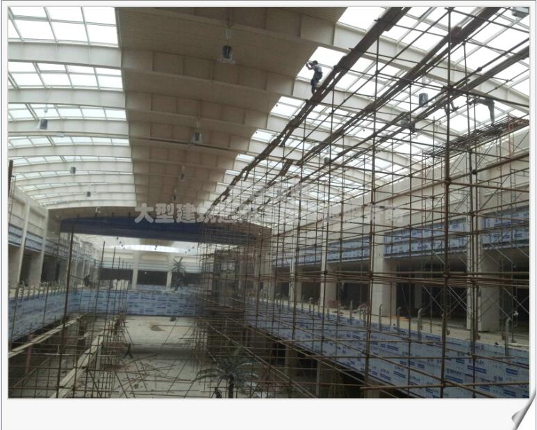 鋼管架高空作業(yè)施工現(xiàn)場